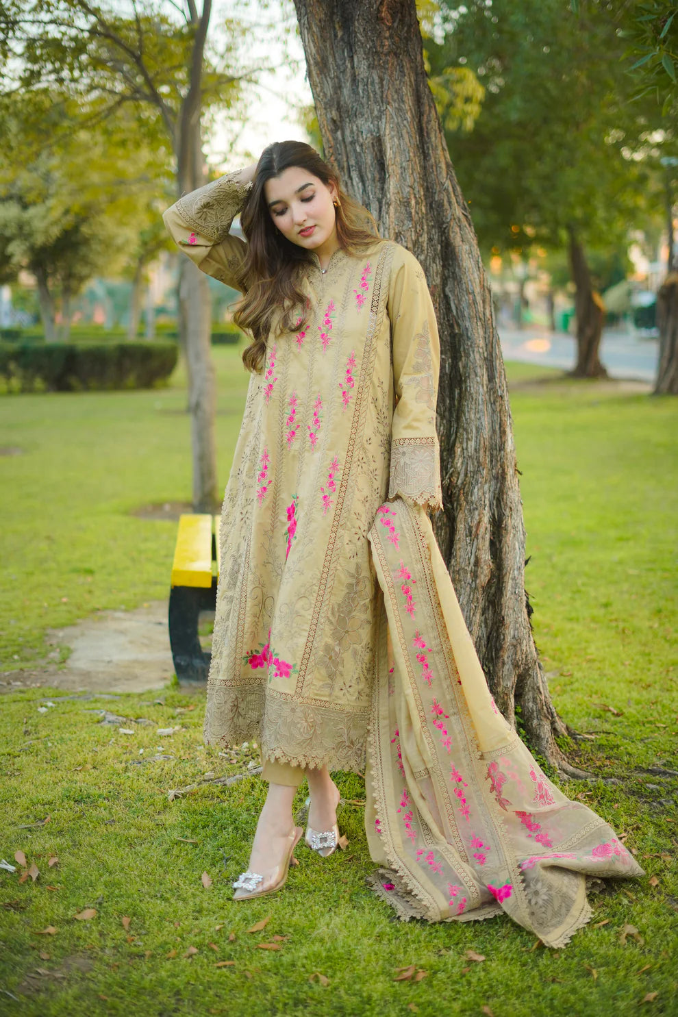 ANEELA Skin Formal Cotton and Organza (AY0001)